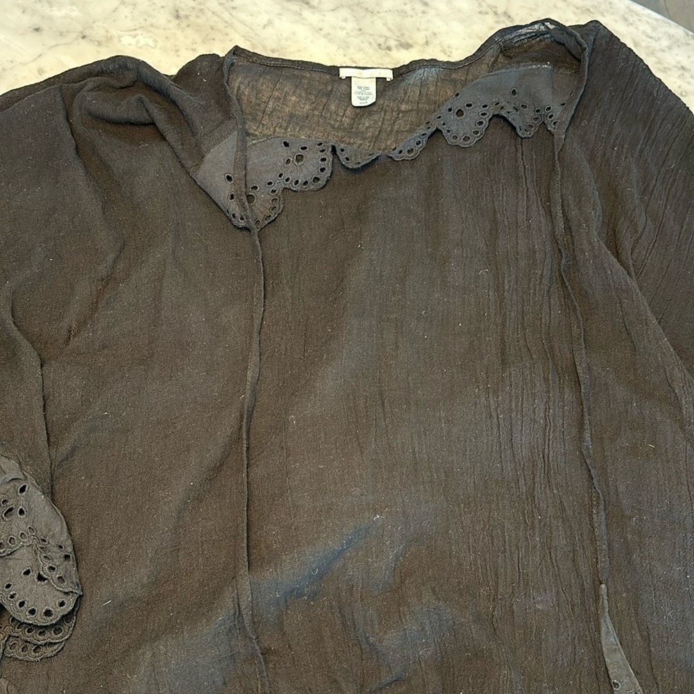 Eberjey black top cover up size S